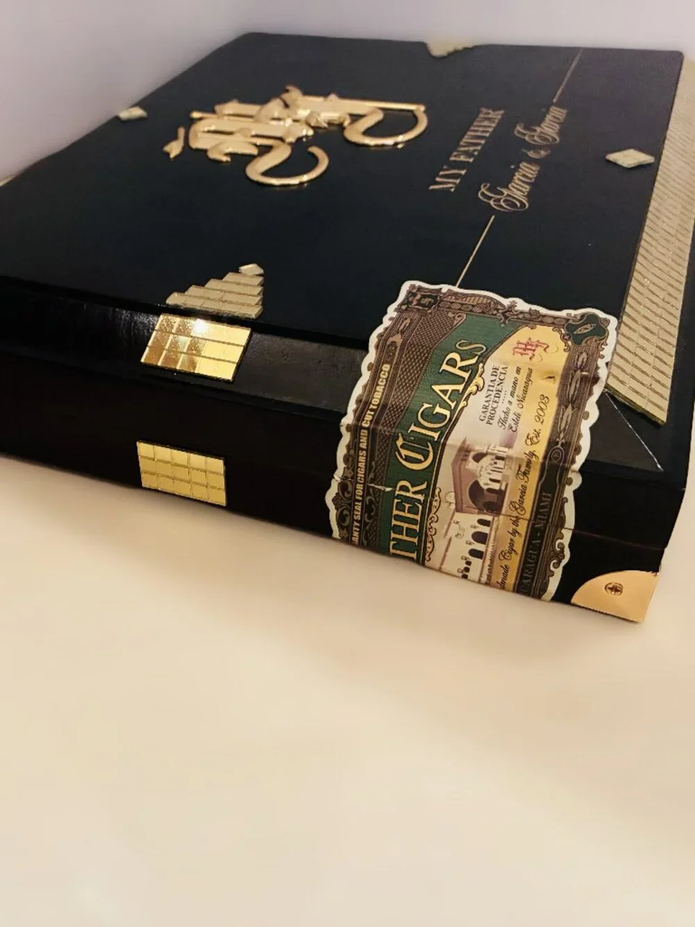 SUEÑOS de SAUNDRA Upcycled, Artful Storage, Extremely RARE, My Father, Cigar Box